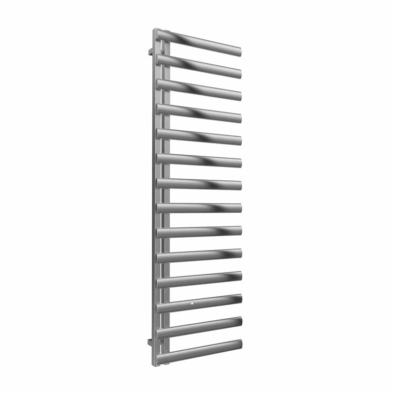 Brushed / 1580 x 500 mm Reina Cavo Designer Vertical Heated Towel Rail Stainless Steel Radiator