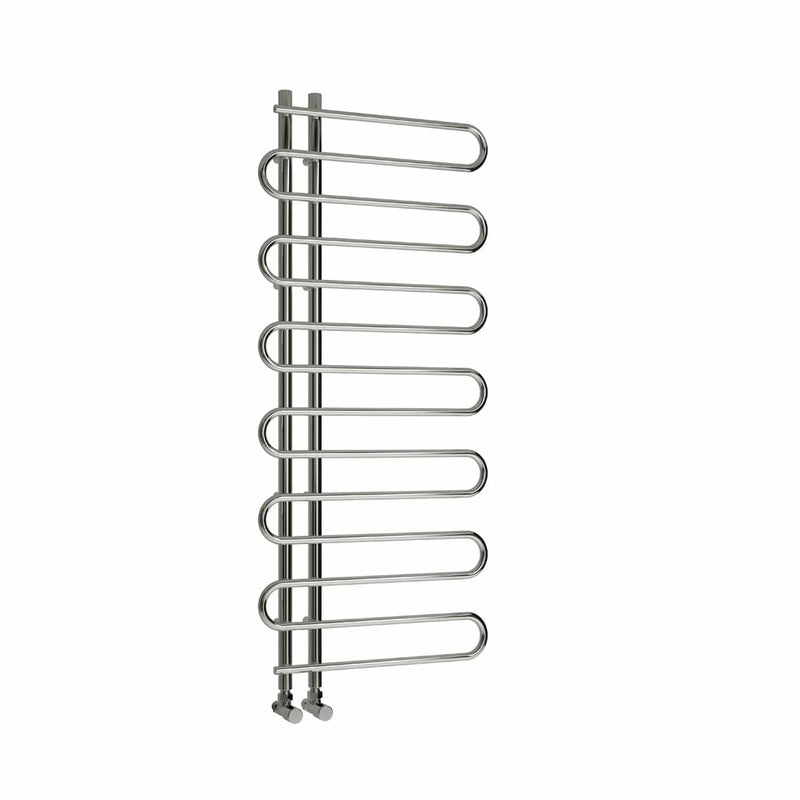 Reina Designer Jesi Vertical Chrome Heated Towel Rail Steel Radiator