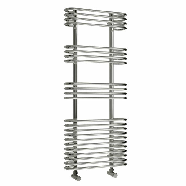 Reina Designer Mirus Vertical Chrome Heated Towel Rail Steel Radiator