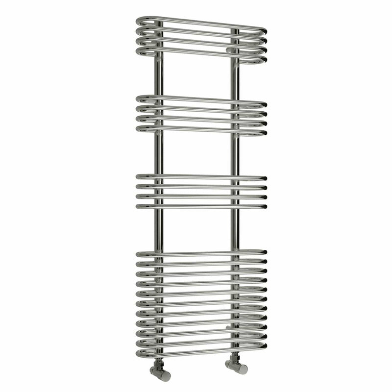 Reina Designer Mirus Vertical Chrome Heated Towel Rail Steel Radiator
