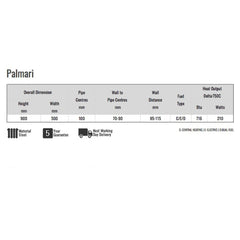 Reina Designer Palmari Vertical Chrome Heated Towel Rail Steel Radiator