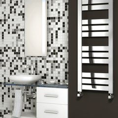 Reina Designer Riva Vertical Chrome Heated Towel Rail Steel Radiator