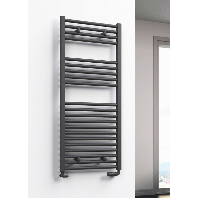 Reina Diva Anthracite Flat Designer Towel Rail Radiator