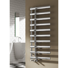 Reina Grace Vertical Chrome Heated Designer Towel Rail Steel Radiator