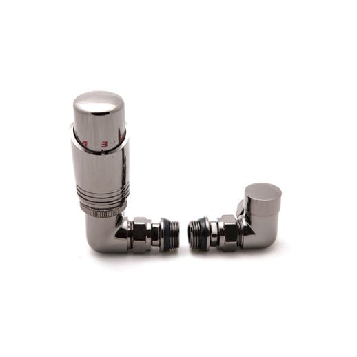 Reina Modal TRV Corner Valve Oiled Bronze For Heated Towel Rail Radiator With Lockshield