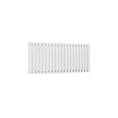 Single / White / 550 x 1180 mm Reina Neva Horizontal White and Anthracite Designer Steel Radiator