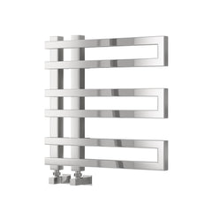 Chrome / 530 x 530mm Reina Pietra Mild Steel Chrome and Anthracite Vertical Designer Radiator