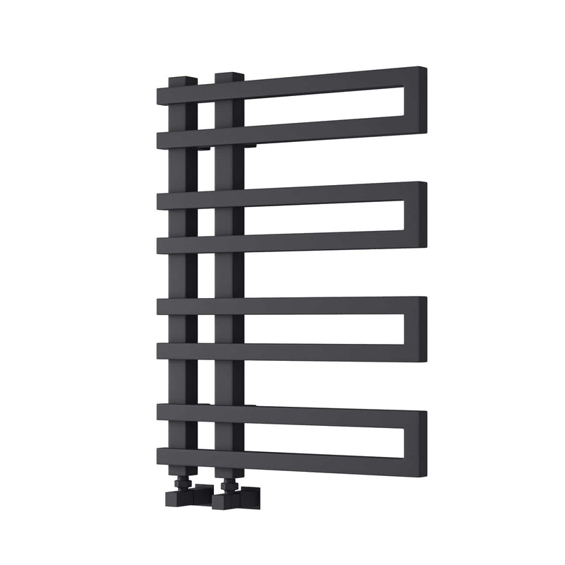 Anthracite / 720 x 530mm Reina Pietra Mild Steel Chrome and Anthracite Vertical Designer Radiator