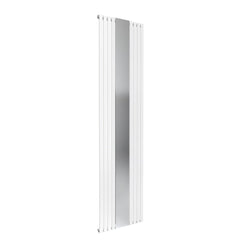 White Reina Reflect Vertical Steel Designer Radiator