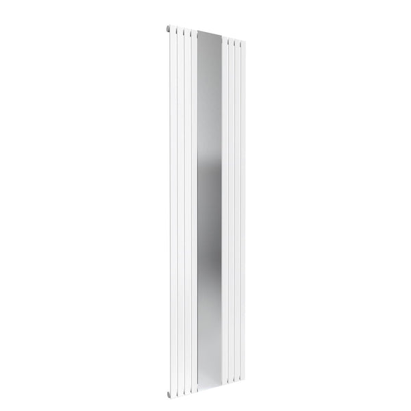 White Reina Reflect Vertical Steel Designer Radiator