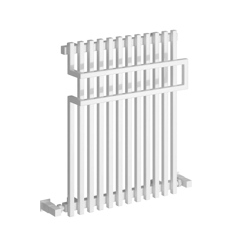 White / 650 x 500mm Reina Sori Mild Steel Designer Towel Radiator