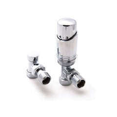 Reina TRV Angled Valve Chrome For Heated Towel Rail With Lockshield
