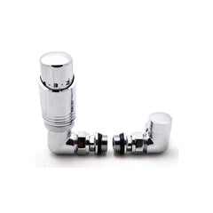 Reina TRV Chrome Corner Valve For Heated Towel Rail With Lockshield