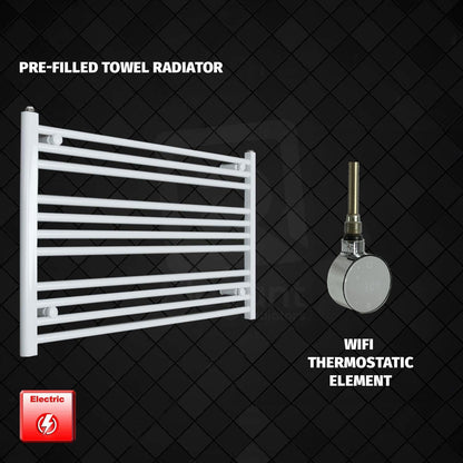ER-Wifi Thermostatic 1000 x 600 Flat White Pre-Filled Electric Heated Towel Rail