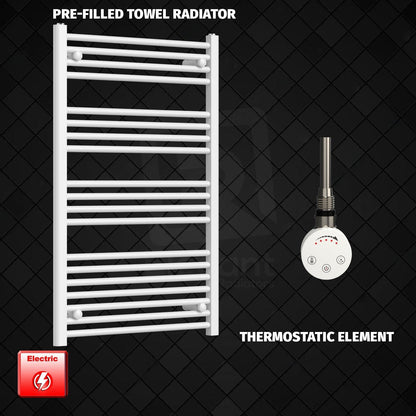 600 x 1200mm Pre Filled Electric Towel Rail Radiator White