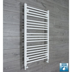 600mm Wide x 1200mm High Heated Towel Radiator Flat White