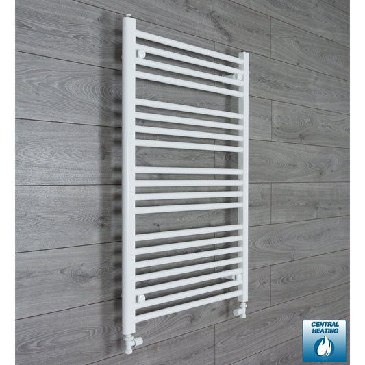 600mm Wide x 1200mm High Heated Towel Radiator Flat White