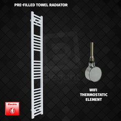ER-Wifi Thermostatic 200 x 1600mm Flat White Pre-Filled Electric Towel Rail HTR
