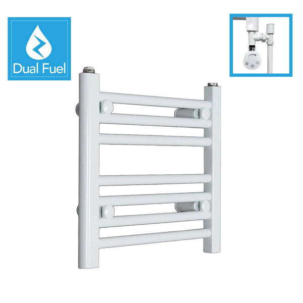 White Flat Heated Dual Fuel Towel Rail 500x400mm