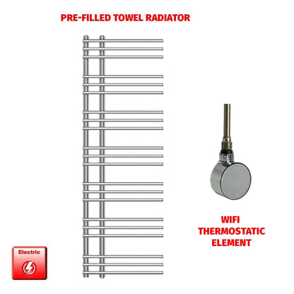 ER-Wifi Thermostatic 500 x 1500 Difta Pre-Filled Electric Towel Rail Flat Chrome
