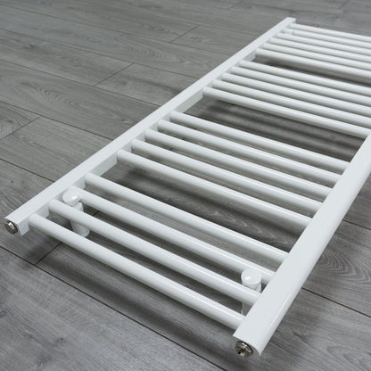 White Heated Towel Rail Dimensions - 750mm Pipe Centre, 800mm Overall Width