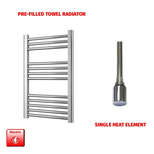400 x 700mm Chrome Prefilled Electric Heated Towel Rail Radiator