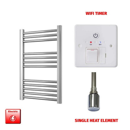 400 x 700mm Chrome Prefilled Electric Heated Towel Rail Radiator