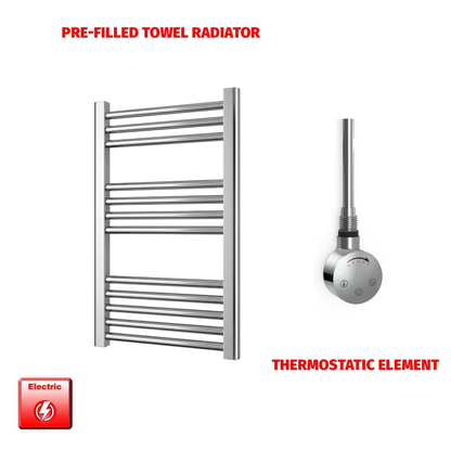 400 x 700mm Chrome Prefilled Electric Heated Towel Rail Radiator