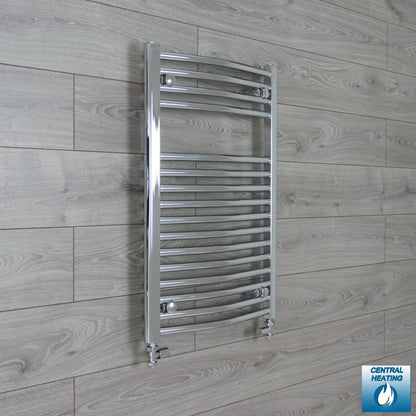 Chrome Heated Towel Rail Dimensions - 714mm Pipe Centre, 764mm Overall Width