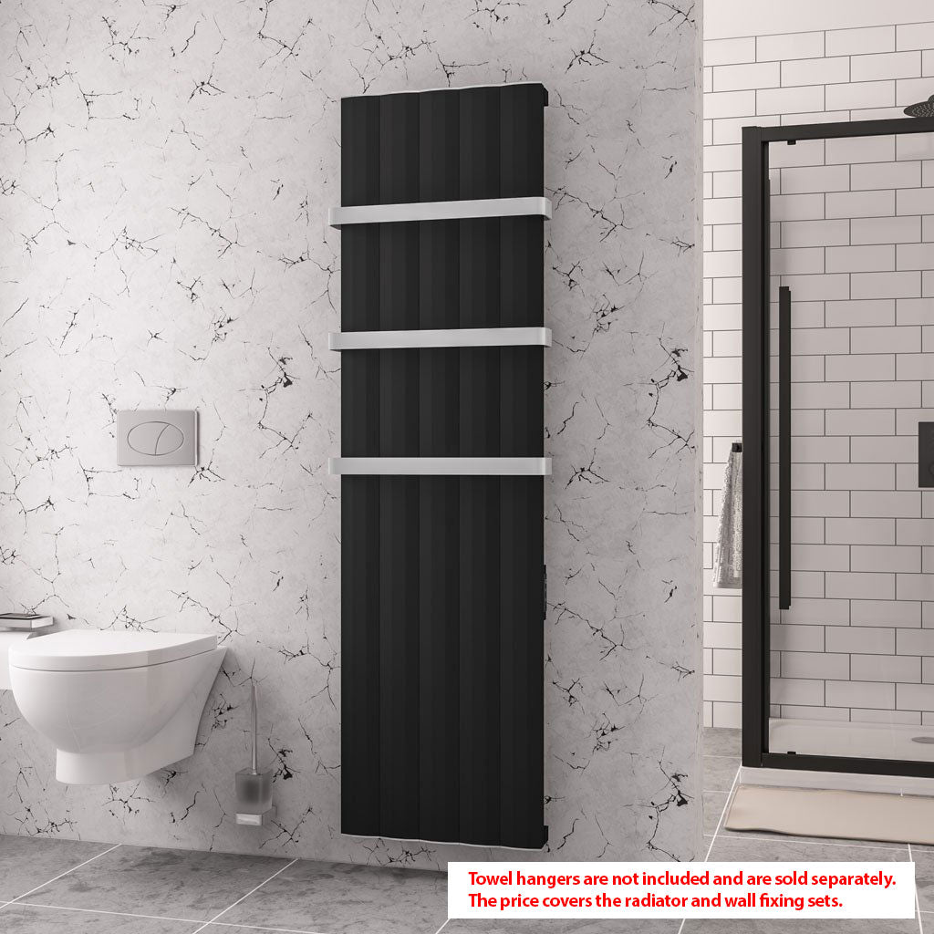 Dry Element Aluminium Radiator black hanger bar