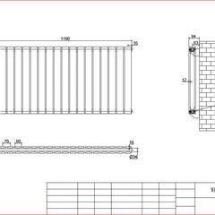Harley White Horizontal Column Radiators – 600mm Height Single / Double