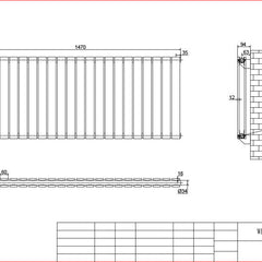 Harley White Horizontal Column Radiators – 600mm Height Single / Double