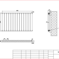 Harley White Horizontal Column Radiators – 600mm Height Single / Double