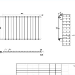 Harley White Horizontal Column Radiators – 600mm Height Single / Double