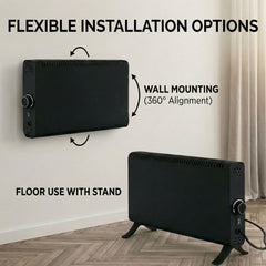 2000W Electric Convector Heater – Portable Radiator with Adjustable Thermostat