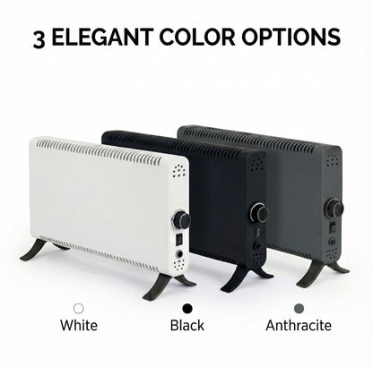 2000W Electric Convector Heater – Portable Radiator with Adjustable Thermostat