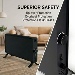 2000W Electric Convector Heater – Portable Radiator with Adjustable Thermostat