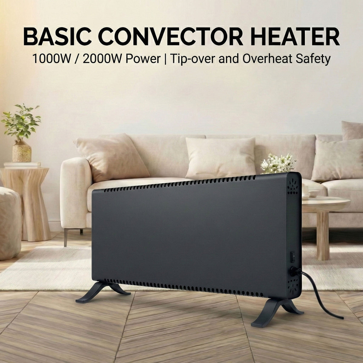 2000W Electric Convector Heater – Portable Freestanding Radiator