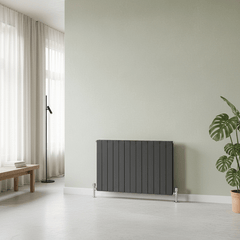 Flatty Anthracite 600mm Horizontal Column Radiator – Single & Double Panel