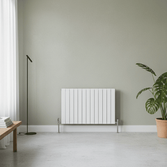 Flatty White 600mm Horizontal Column Radiator – Single & Double Panel