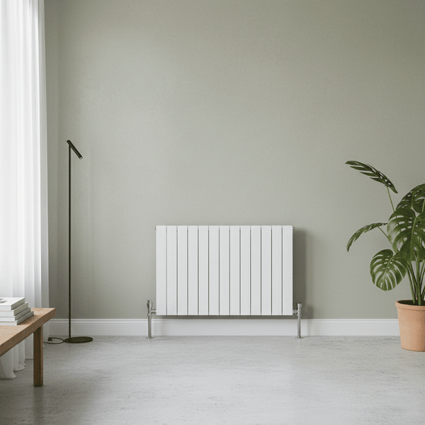 Flatty White 600mm Horizontal Column Radiator – Single & Double Panel