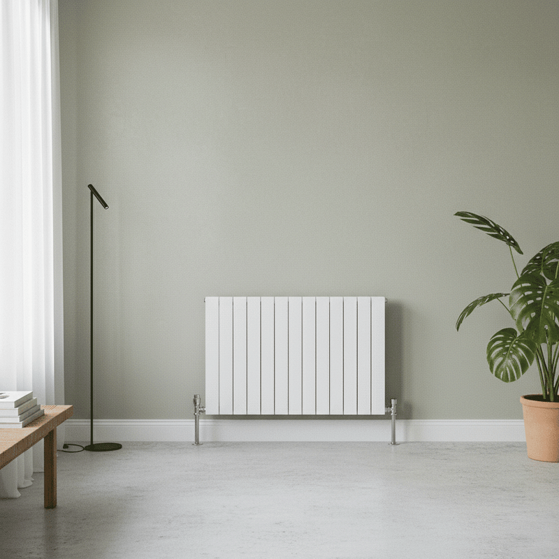 Flatty White 600mm Horizontal Column Radiator – Single & Double Panel