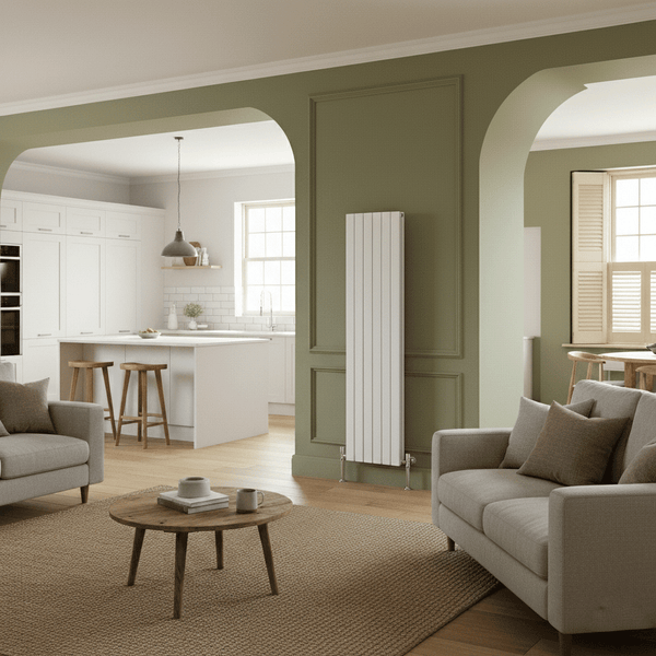 Flatty White Vertical Column Panel Radiator – Single & Double