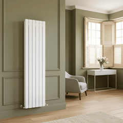 Flatty White Vertical Column Panel Radiator – Single & Double