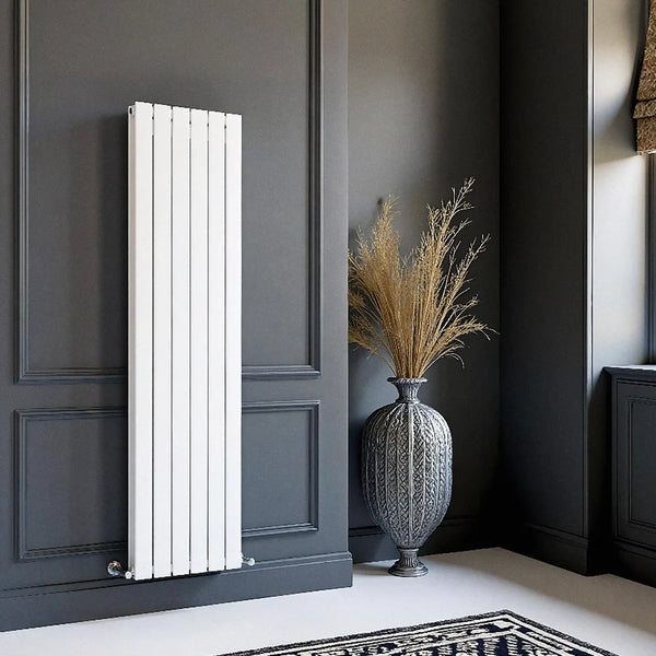 Harley White Column Vetical Radiator 1800 Height – Single/Double
