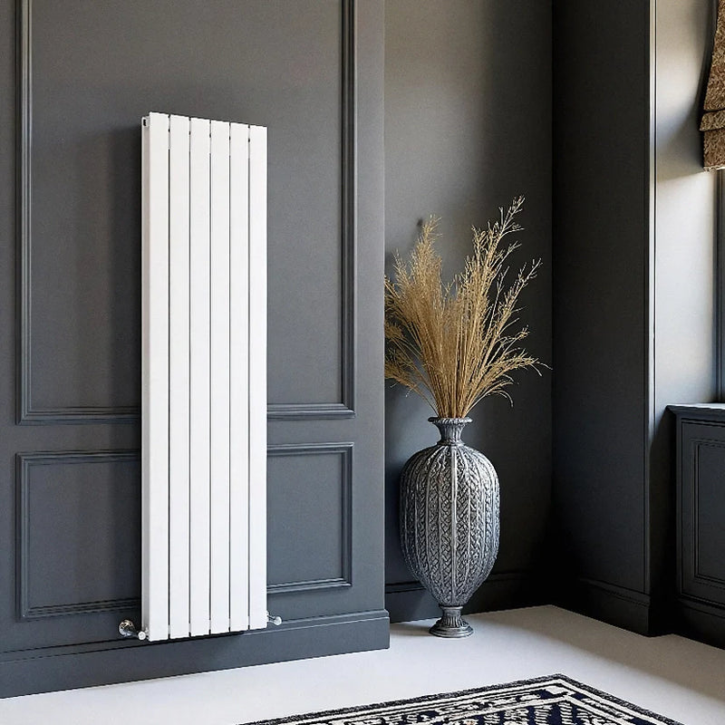 Harley White Column Vetical Radiator 1800 Height – Single/Double