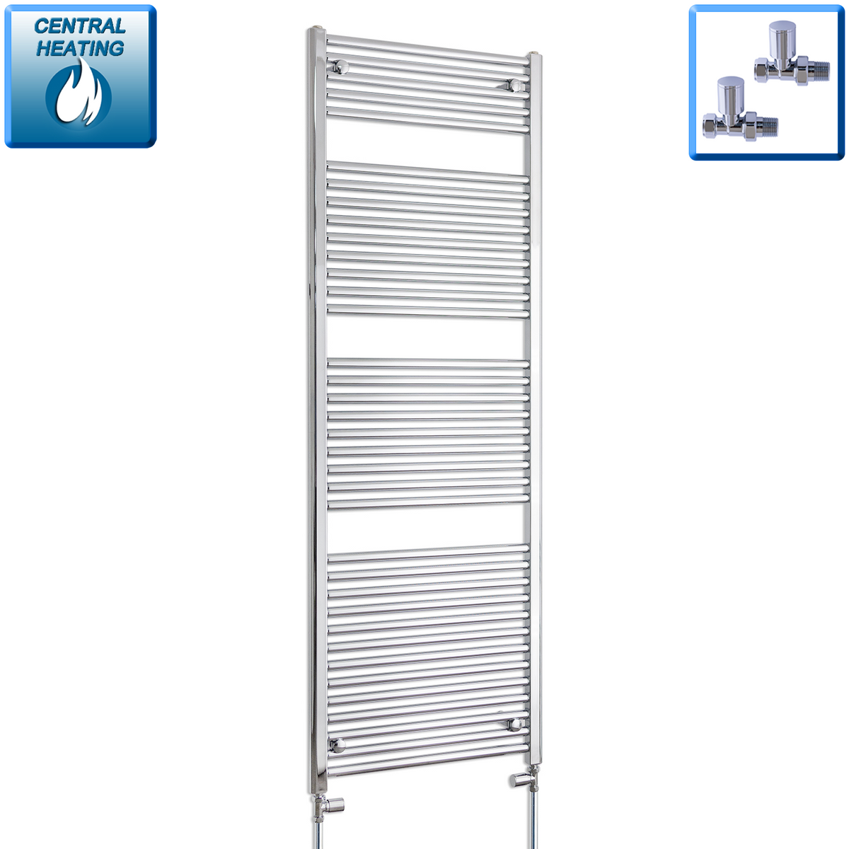Chrome Heated Towel Rail 500 x 1744mm