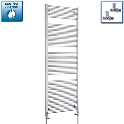 Chrome Heated Towel Rail 500 x 1744mm
