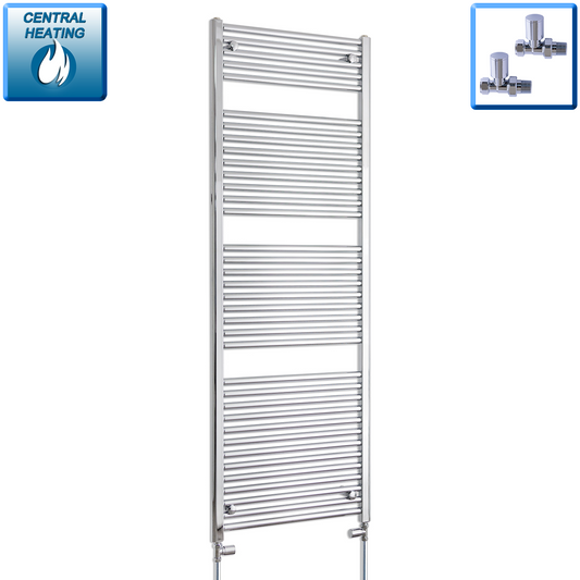 Chrome Heated Towel Rail 500 x 1744mm