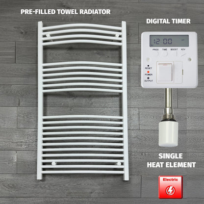 White Electric Heated Towel Rail 750 x 1300mm